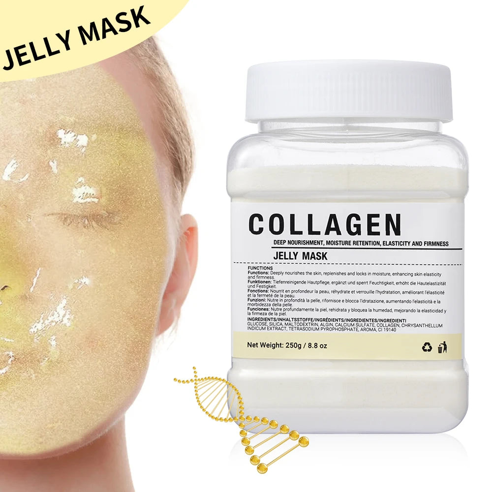 EJW Professional Collagen Hydro Jelly Mask Powder for Hydrated, Smooth Skin - Gel Peel Off/Vitamin C Jelly Face Mask Powder