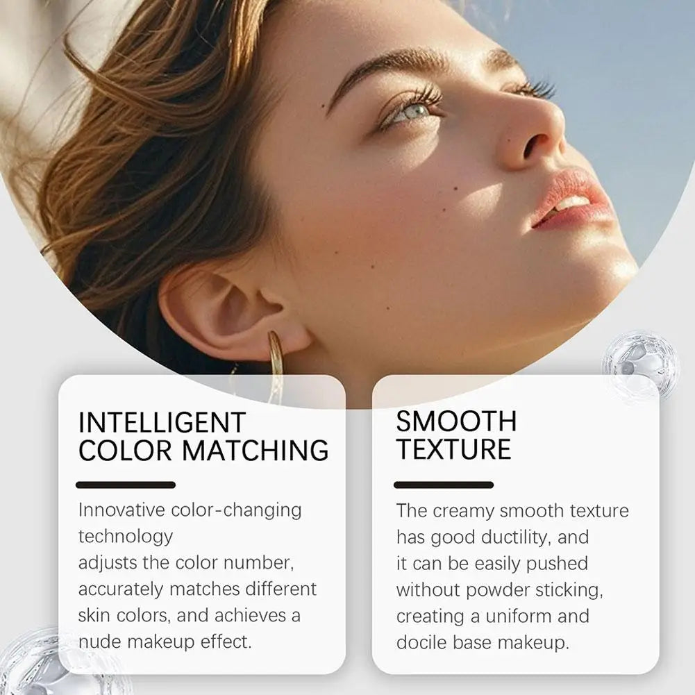 Korean Foundation Make-Up Stick Double Head with Brush Lightweight Brighten Matte Liquid Base Sweat-Resistant Cosmetics