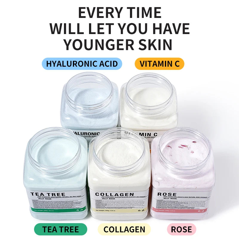 EJW Professional Collagen Hydro Jelly Mask Powder for Hydrated, Smooth Skin - Gel Peel Off/Vitamin C Jelly Face Mask Powder