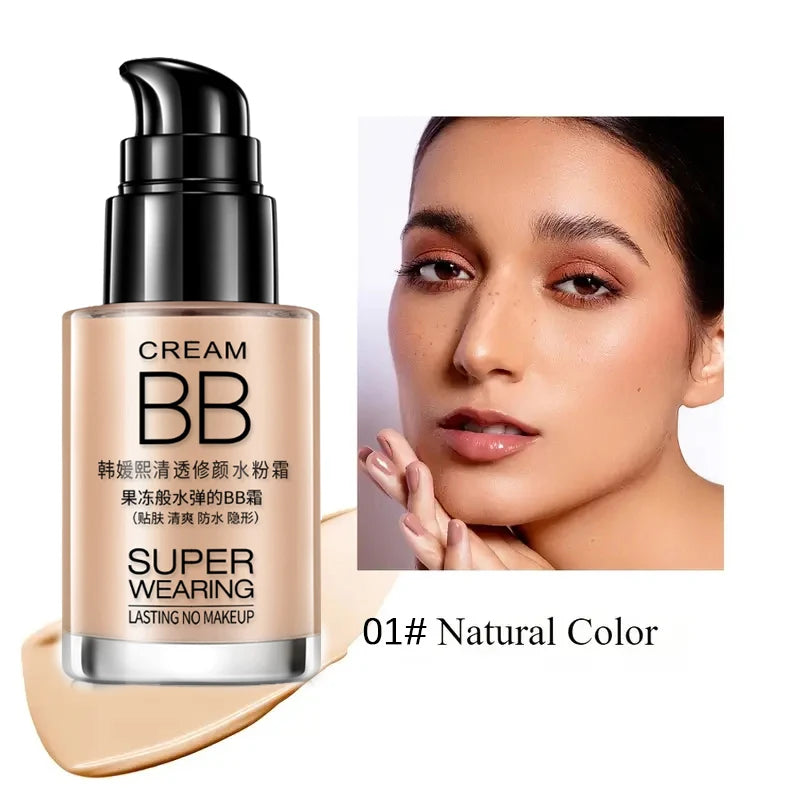 BB foundation cream - moisturizing and isolating, waterproof and sweat proof, lasting concealer, creating a natural look