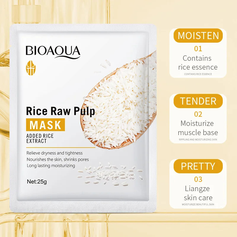 BIOAQUA Rice Raw Pulp Facial Masks
