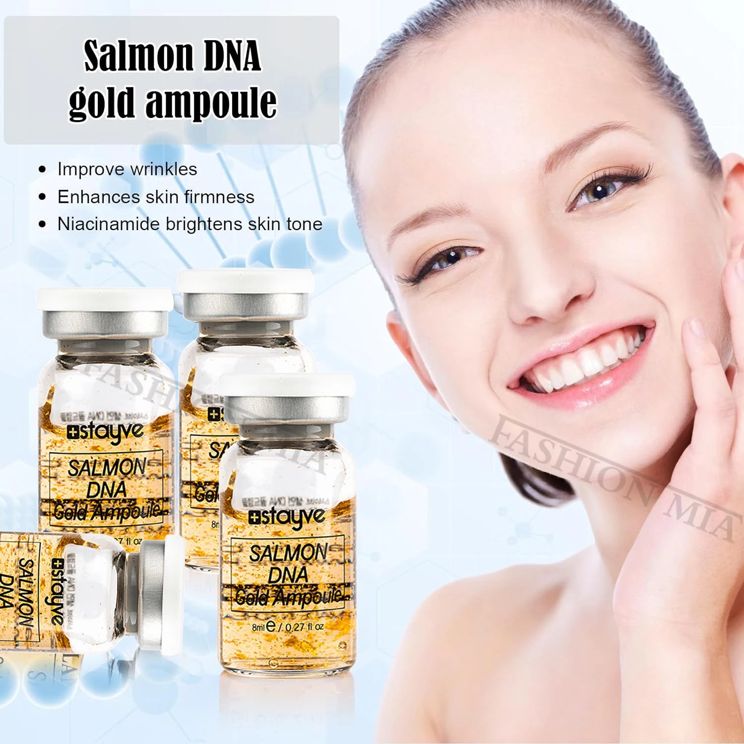 Stayve 8ml Salmon DNA Gold Ampoule Serum Kit