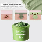 Korean Carbonic Acid Holy Basil Bubble Facial Mask