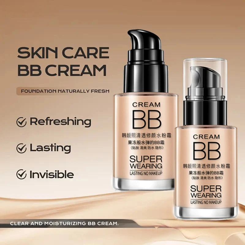 BB foundation cream - moisturizing and isolating, waterproof and sweat proof, lasting concealer, creating a natural look