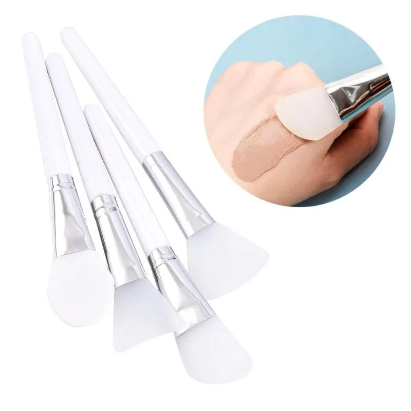 White Makeup Silicone Facial Mask Brush
