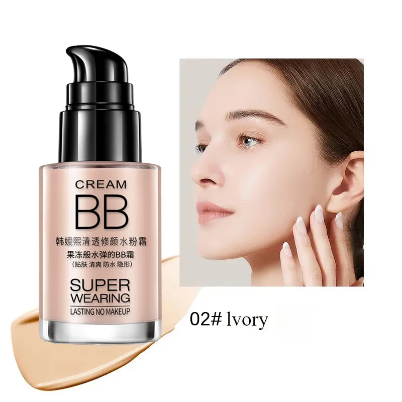 BB foundation cream - moisturizing and isolating, waterproof and sweat proof, lasting concealer, creating a natural look