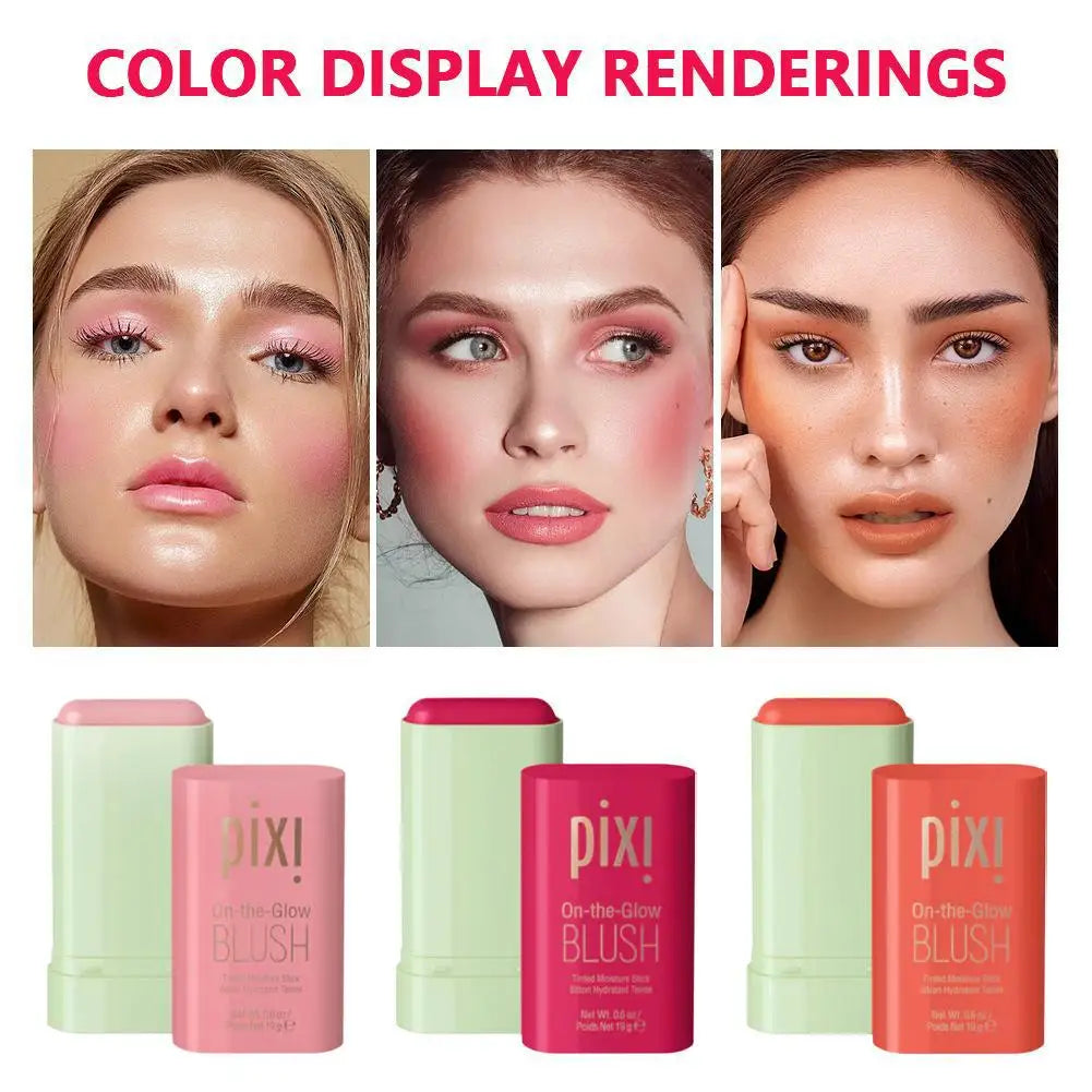 ﻿pixiBlush Cosmetic Blush Makeup Products Make Up Blusher Cosmetics Pink Blush in Bar Korean Palette Long lasting Matte Stick