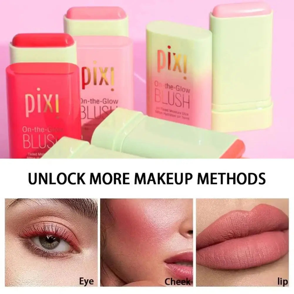 ﻿pixiBlush Cosmetic Blush Makeup Products Make Up Blusher Cosmetics Pink Blush in Bar Korean Palette Long lasting Matte Stick