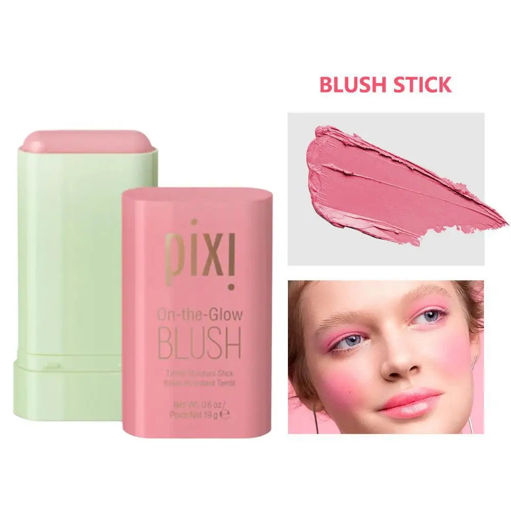 ﻿pixiBlush Cosmetic Blush Makeup Products Make Up Blusher Cosmetics Pink Blush in Bar Korean Palette Long lasting Matte Stick