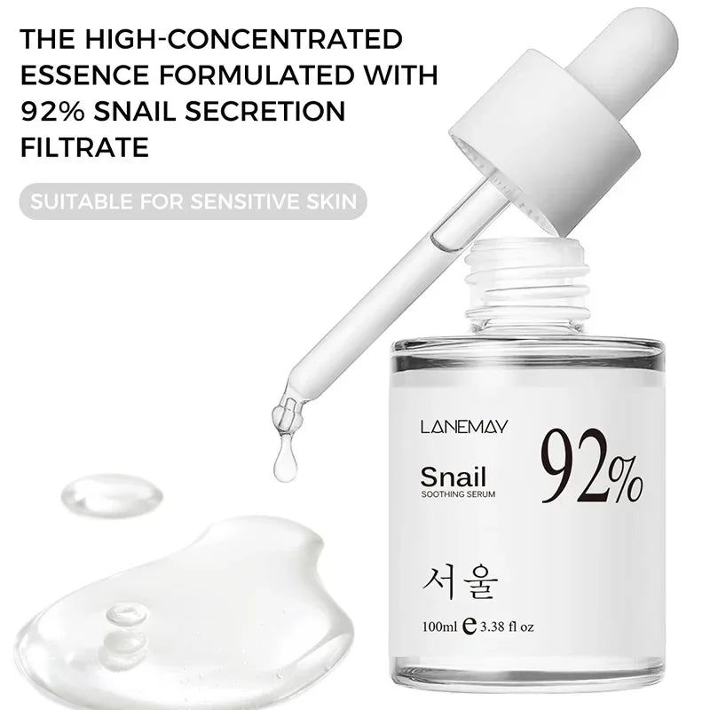 Korean 92% Snail Soothing Serum