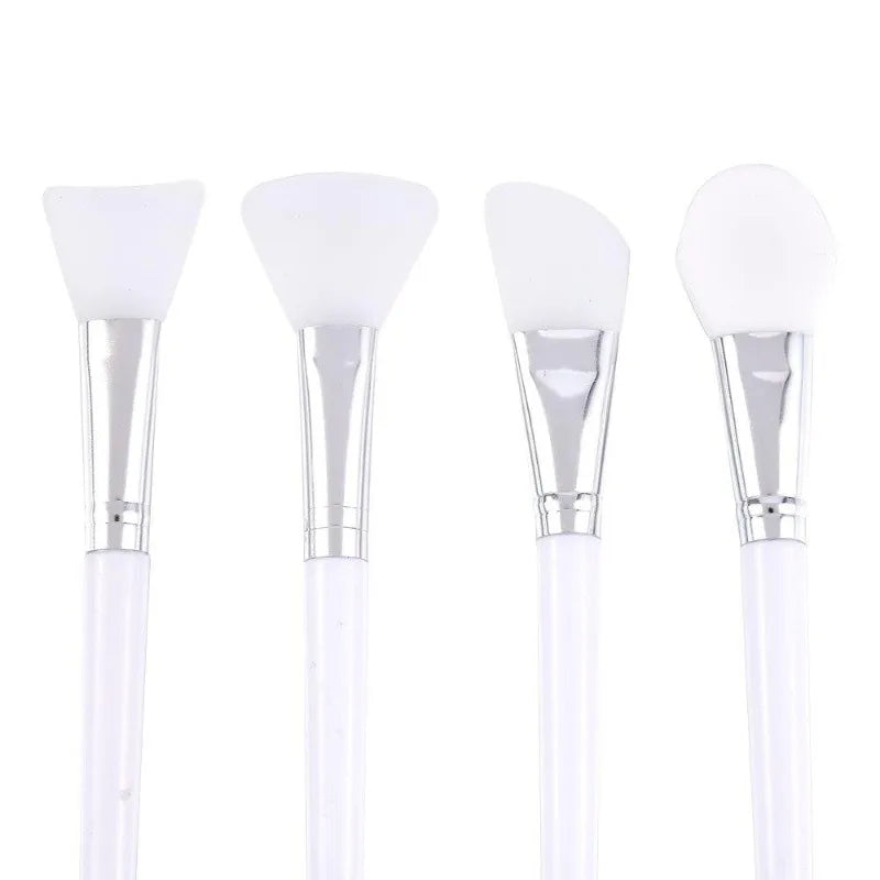 White Makeup Silicone Facial Mask Brush